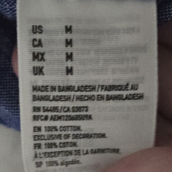 American Eagle Outfitters Classic Fit Men's Blue Medium Button-Down Shirt - Picture 10 of 10